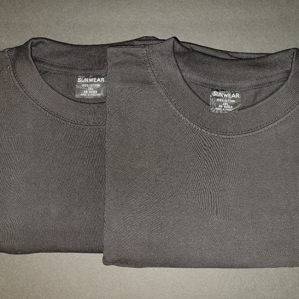 2 New Black T Shirts 3XL
